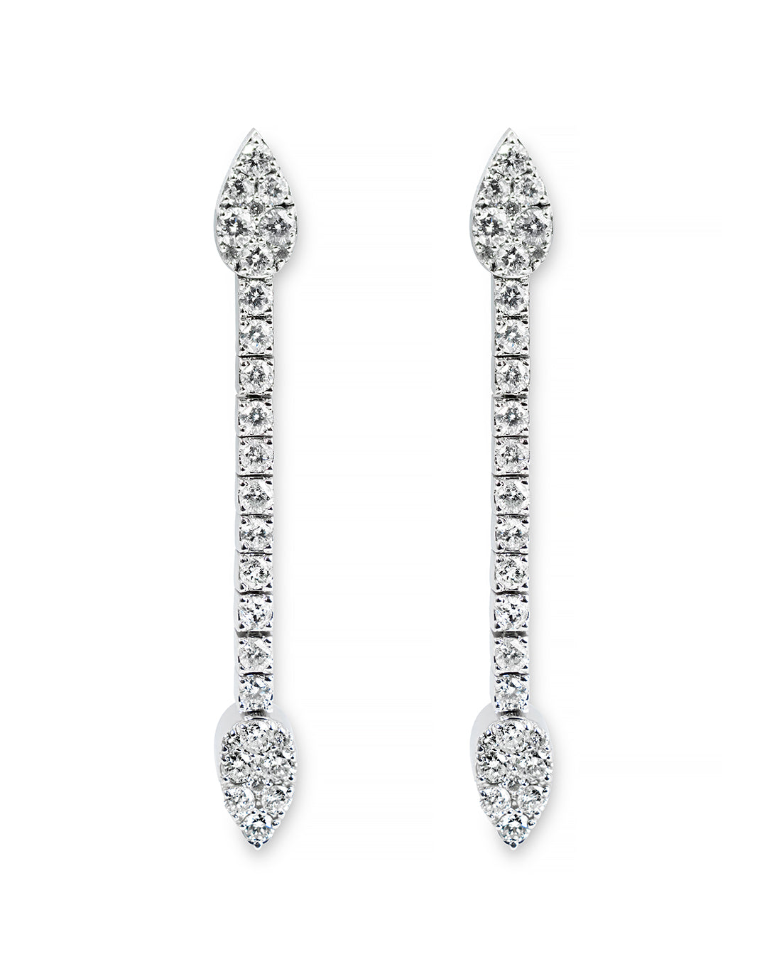 18K WHITE GOLD EARING E0041