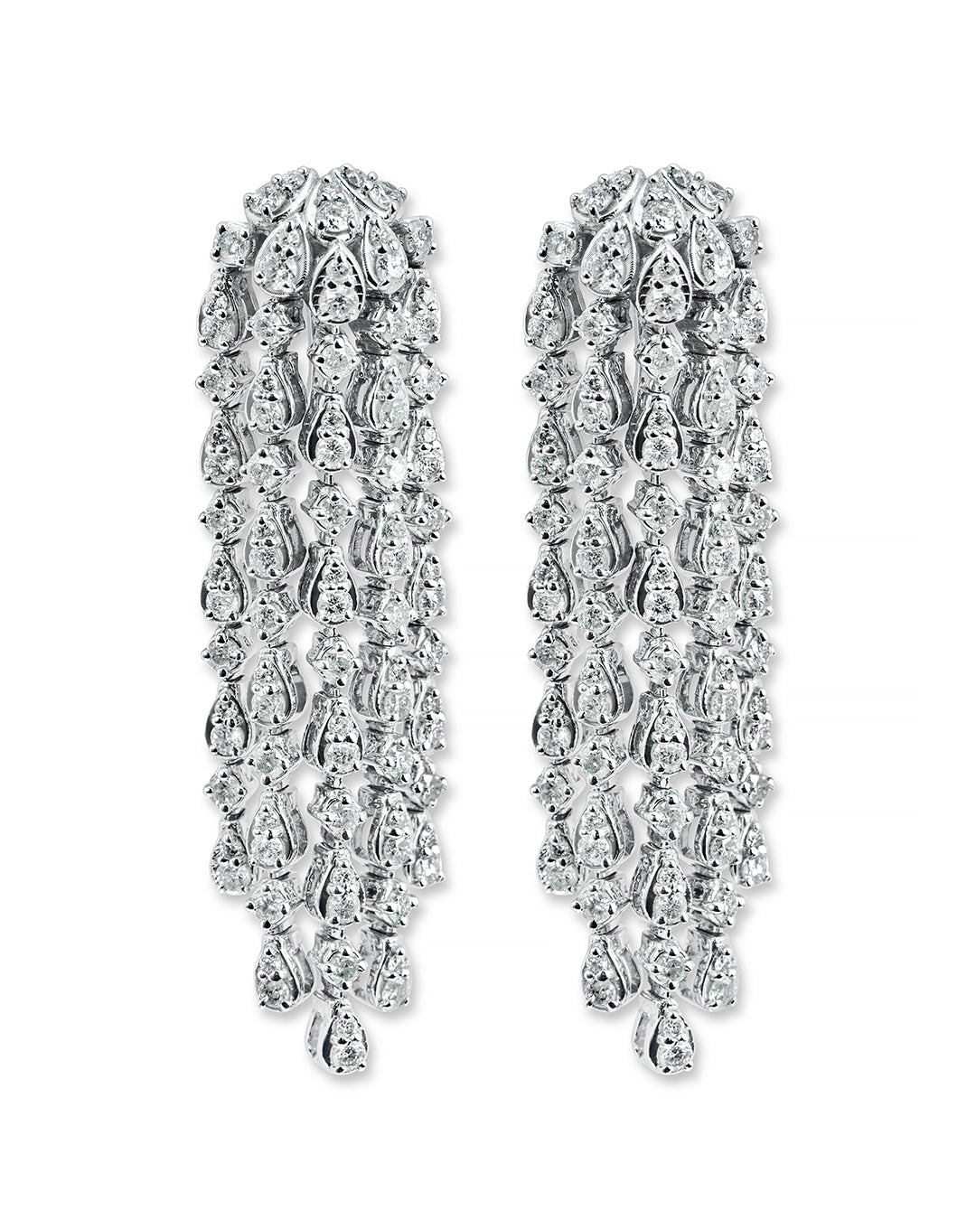 18K WHITE GOLD EARING E0051