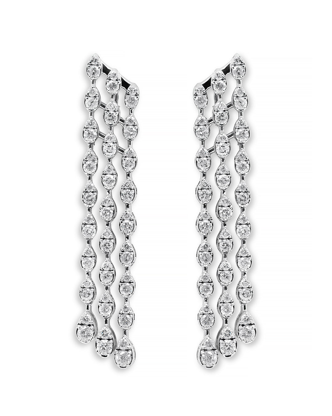 18k white Gold Earing E0037