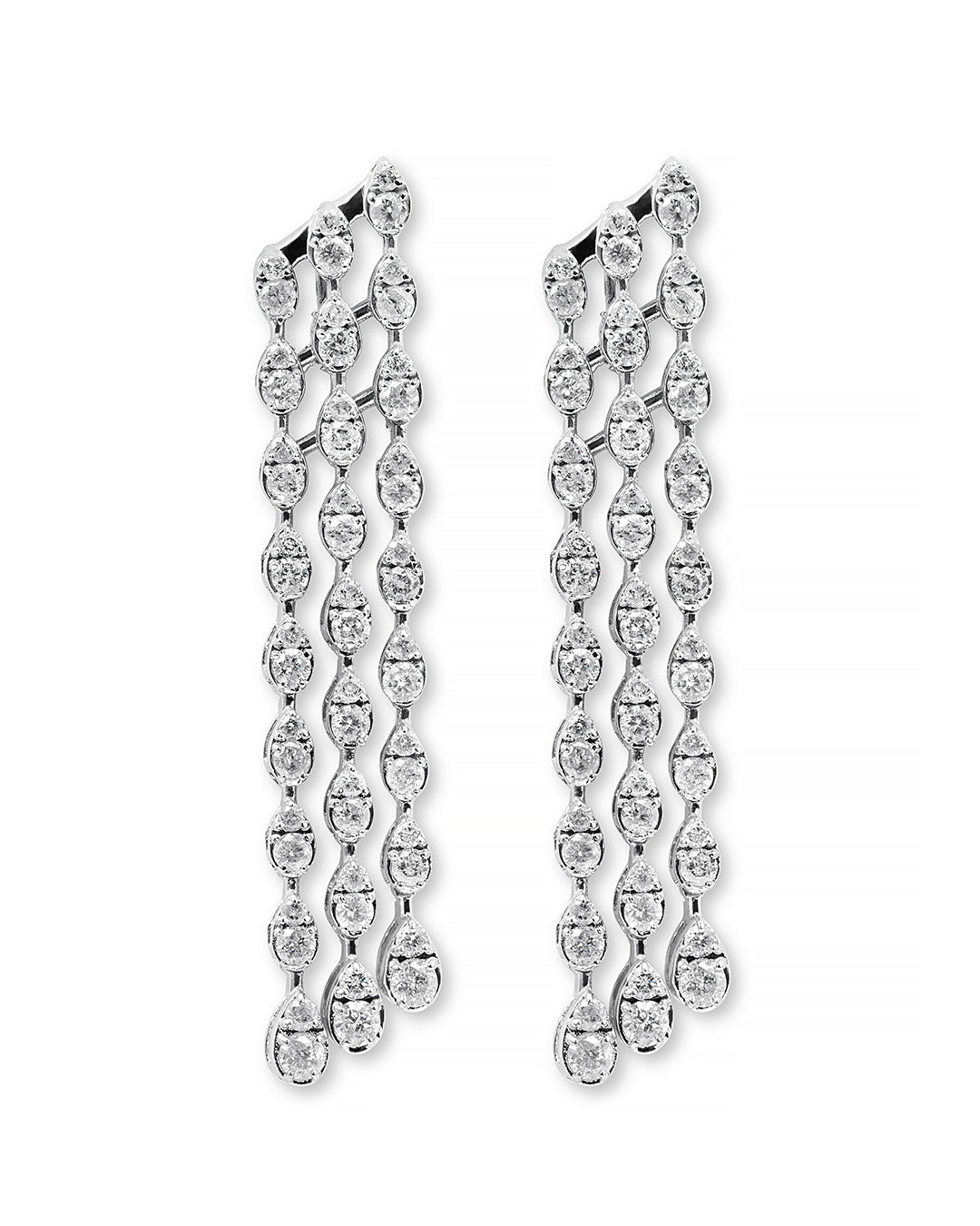 18k white Gold Earing E0037