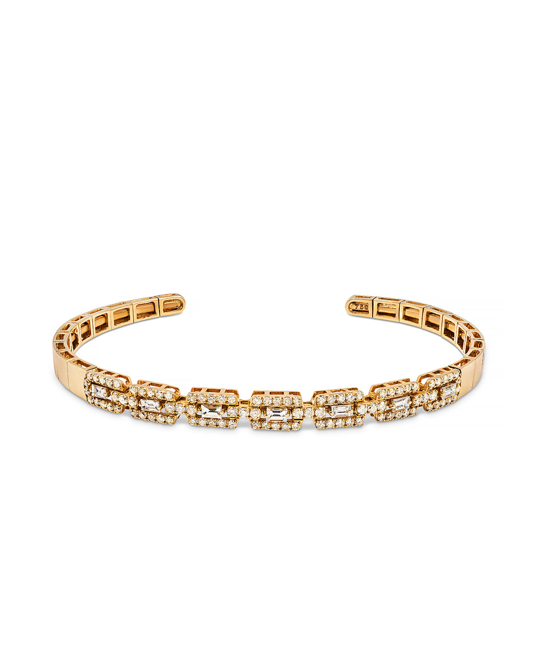 18K Yellow Gold Bracelet with Diamonds