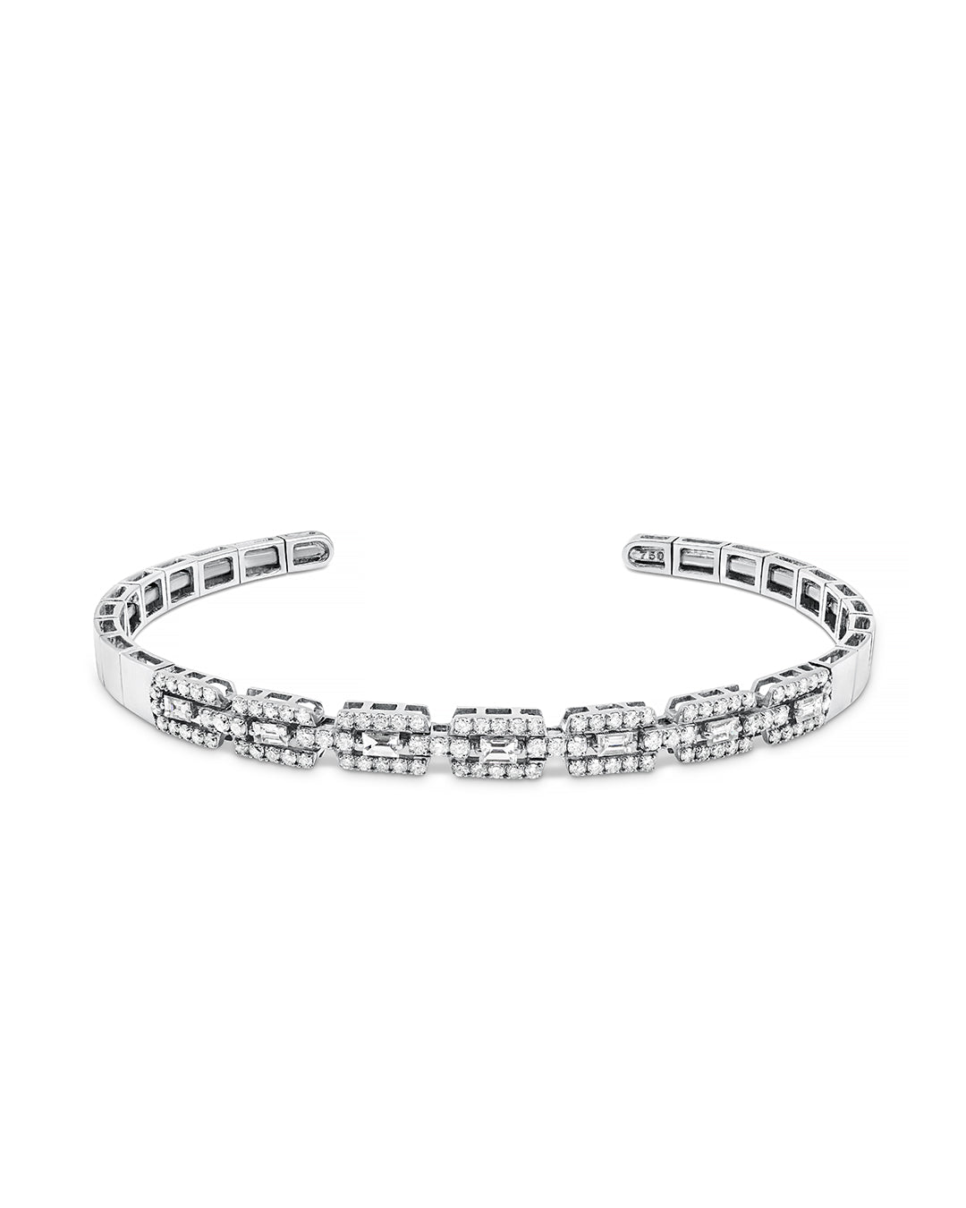 18K White Gold Bracelet with Diamonds