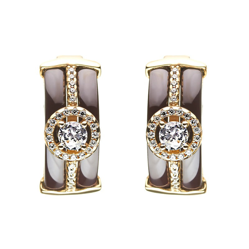 š¤ Noir Radiance Ceramic Earrings