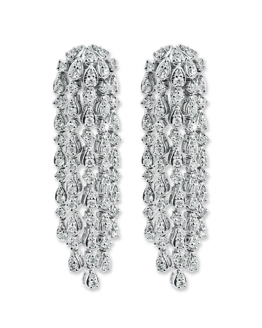 18K WHITE GOLD EARING E0051