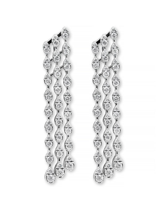 18k white Gold Earing E0037