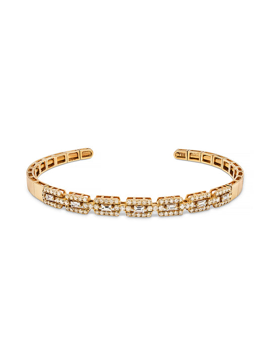 18K Yellow Gold Bracelet with Diamonds