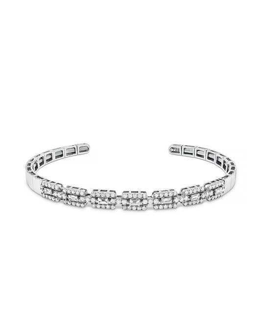 18K White Gold Bracelet with Diamonds