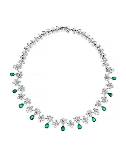 18k white gold necklace N0038