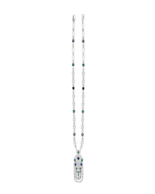 18k white gold Maria necklace N005