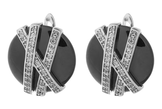 Midnight Orbit Ceramic Earrings