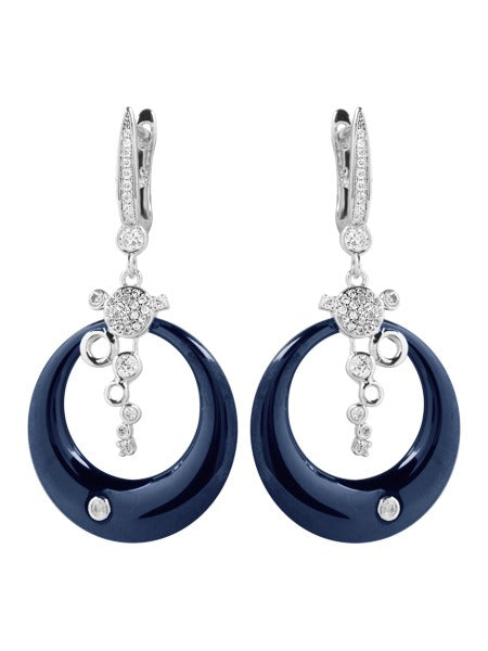 💙 Midnight Halo Ceramic Earrings