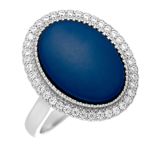 blue ceramic ring